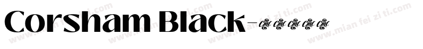 Corsham Black字体转换